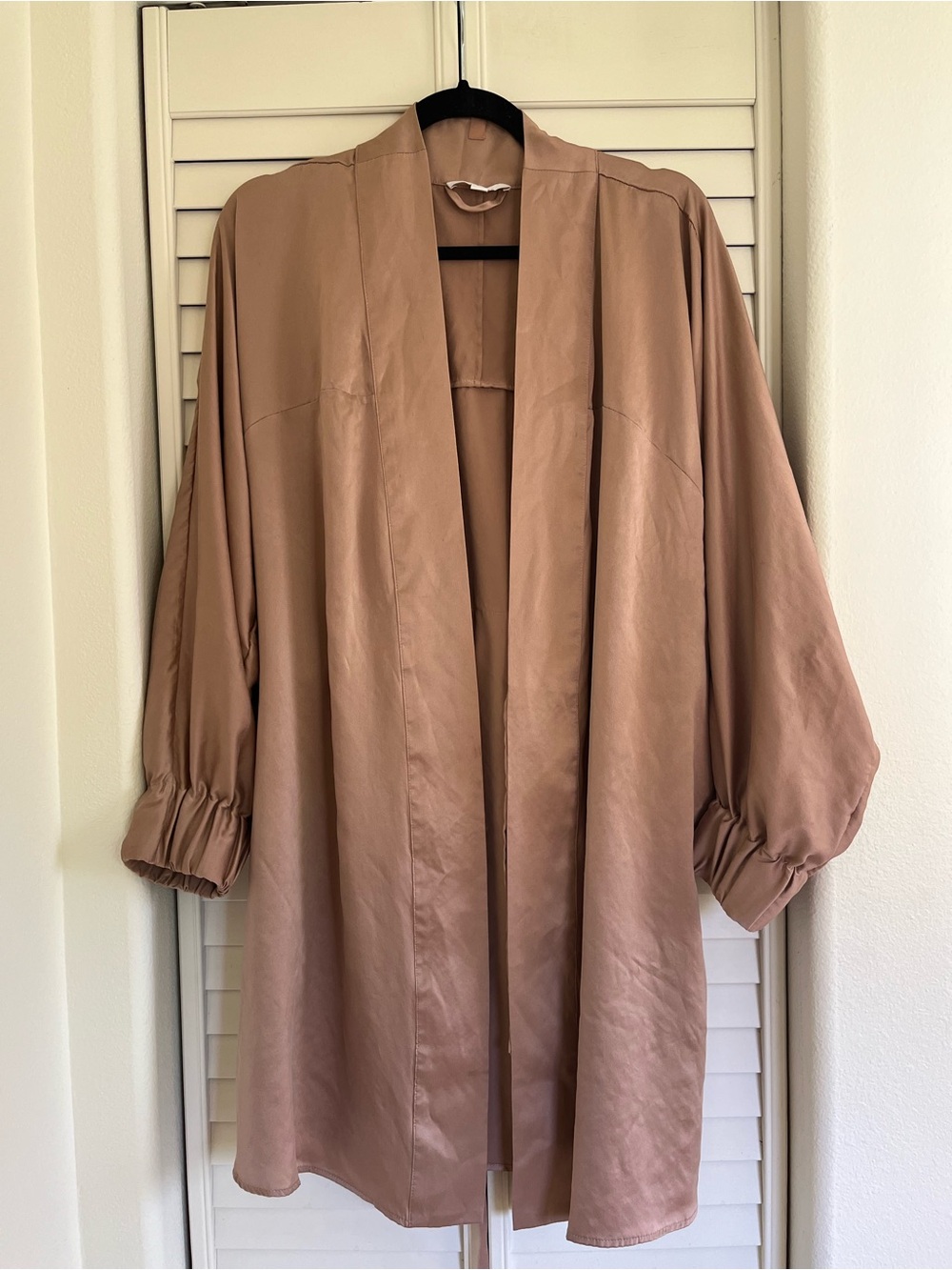 Lunya 100% Washable Silk Robe - Otium Tan - Medium